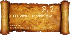 Pilinszki Teodózia névjegykártya